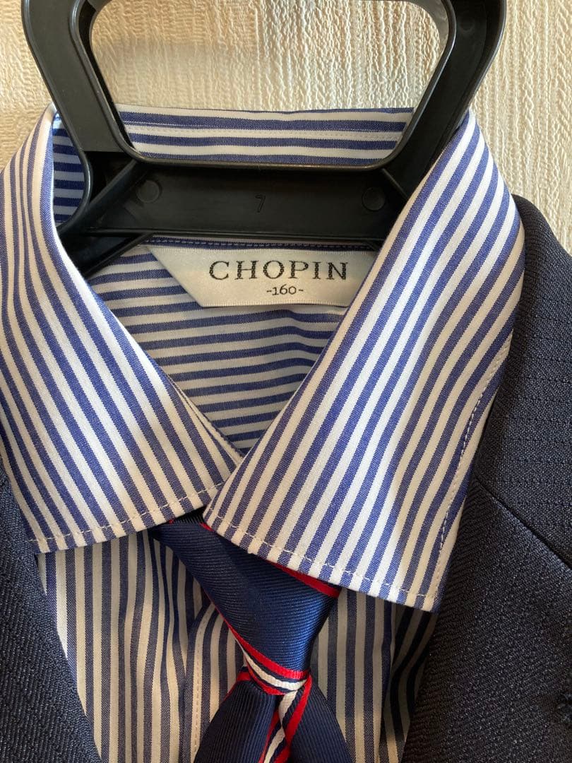 【使用回数３回】ショパン　男の子　160センチ　スーツセット　ネイビー　卒業式