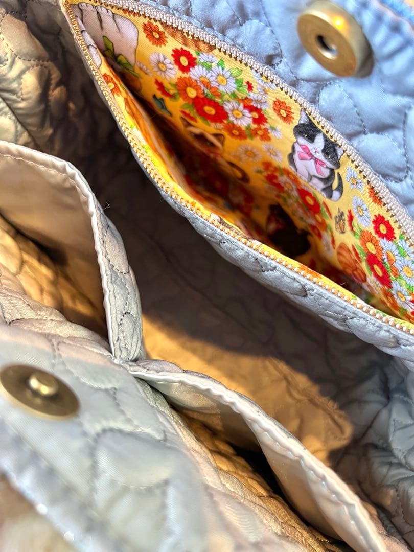 コヤンイサムチョン　レースデニム×ラメレース　ふんわりフリルバッグ