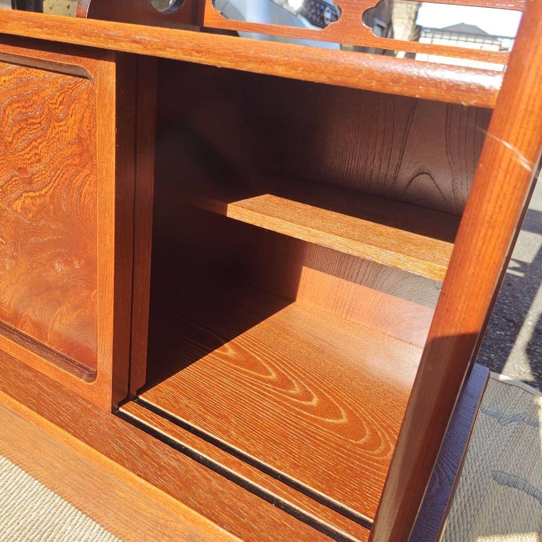 昭和レトロ　小型　高級飾り棚　茶棚 古民家　当時物　送料込