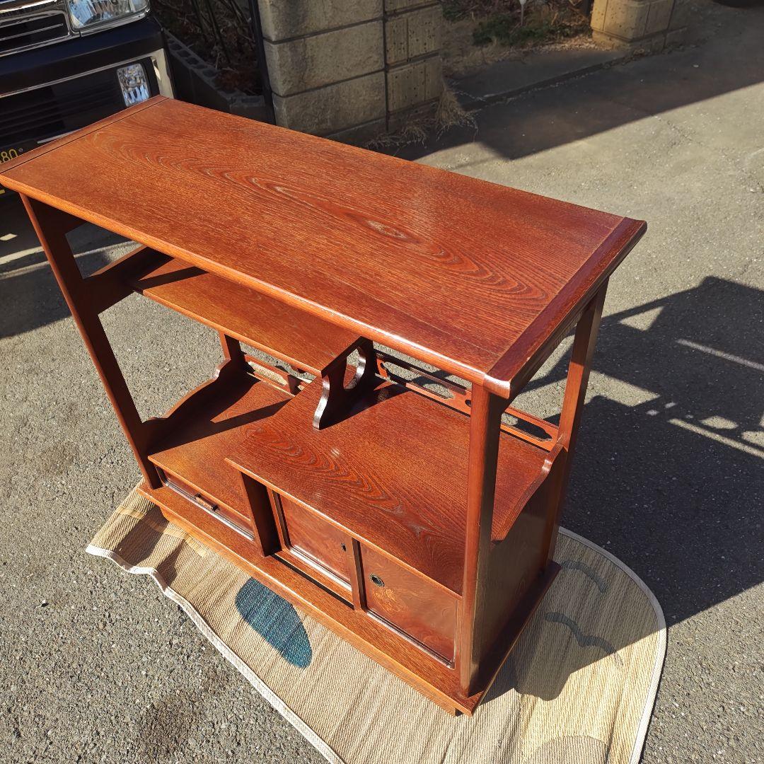 昭和レトロ　小型　高級飾り棚　茶棚 古民家　当時物　送料込