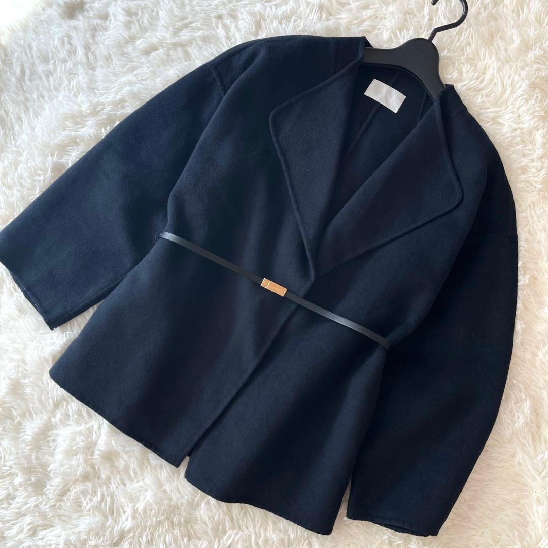 美品✨CELFORD セルフォード ミドル丈リバーコート ベルト付き