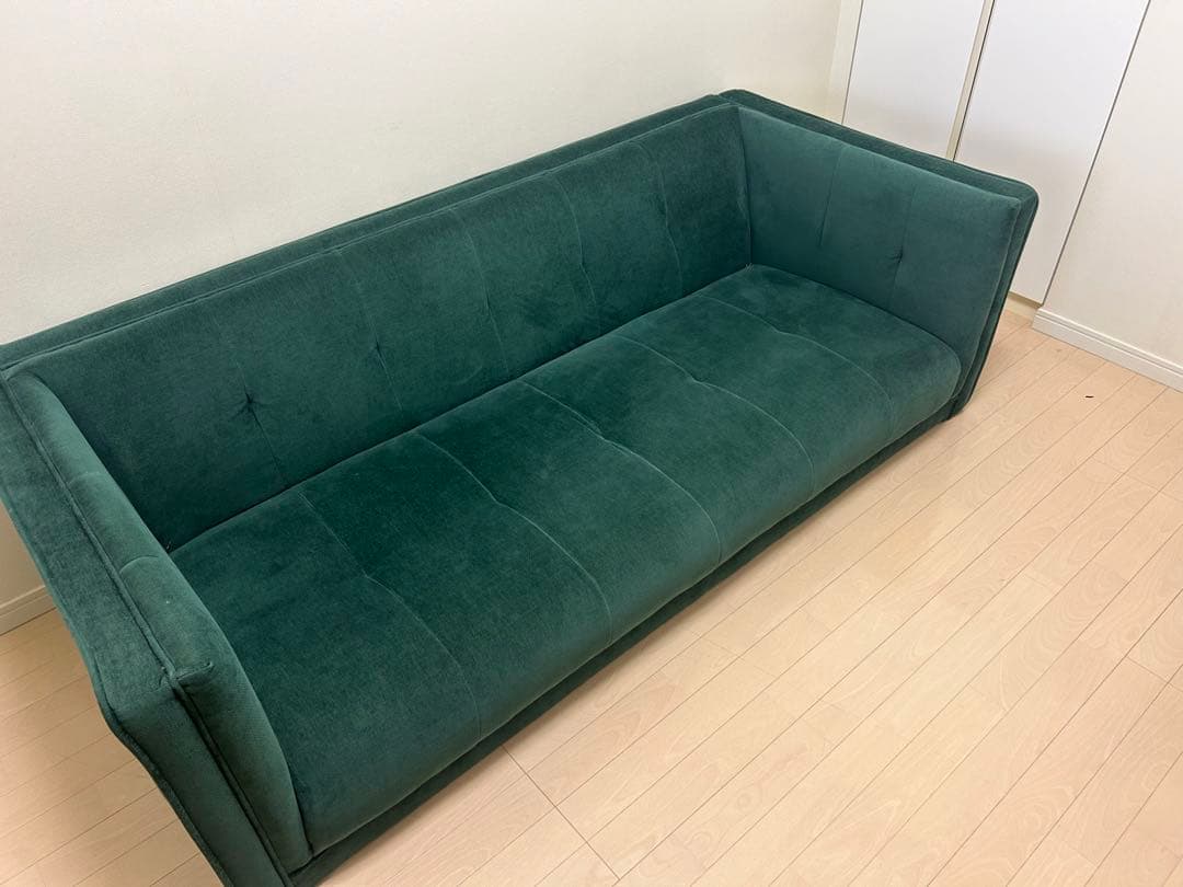 定価¥84,800 NOCE ソファLUXUR 3人掛け グリーン