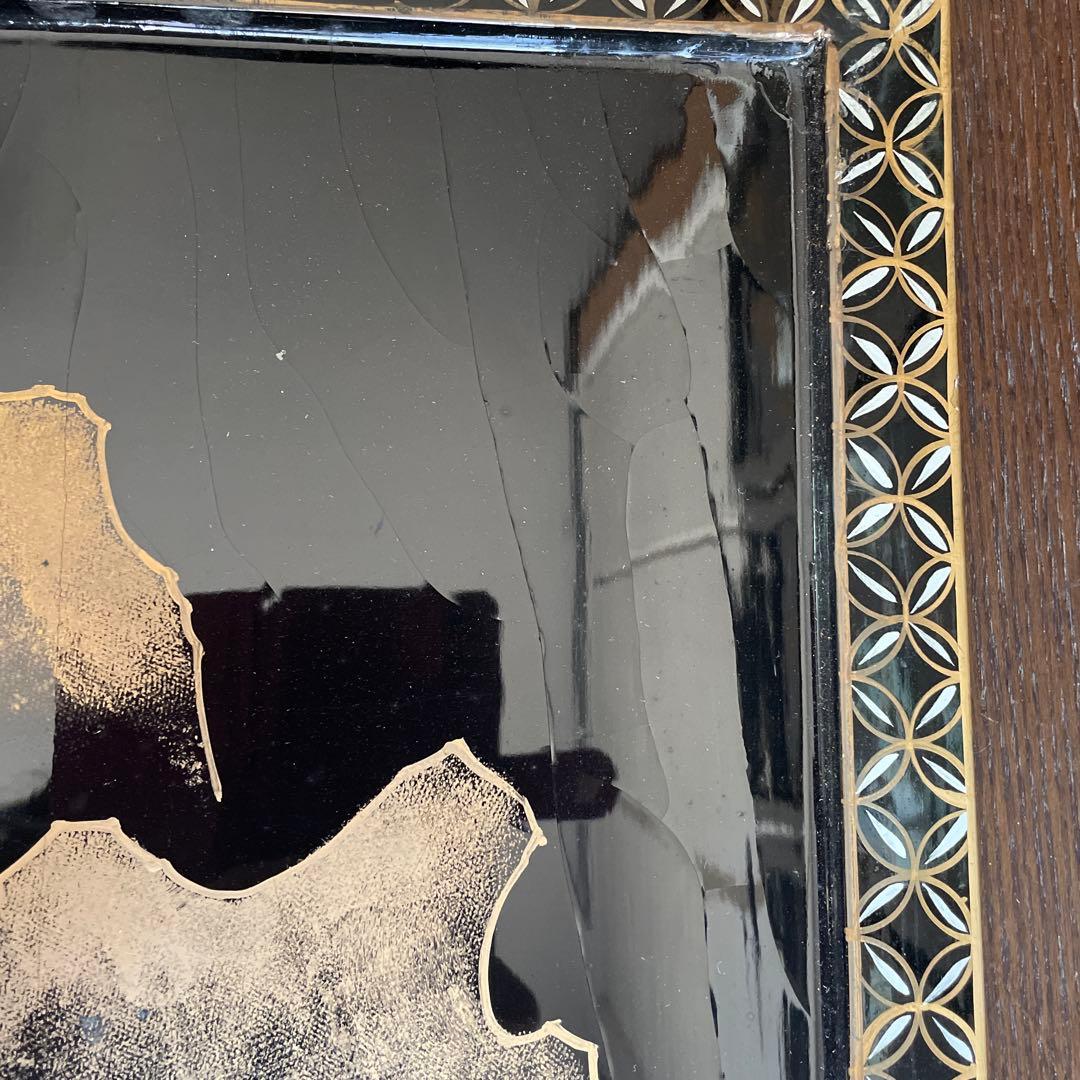 貝殻細工の風景画屏風 4つ折り