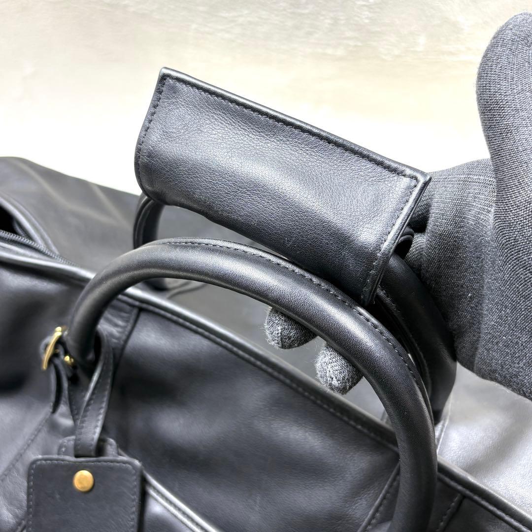 COACH ボストンバッグ レザー OLDCOACH ブラック 大容量