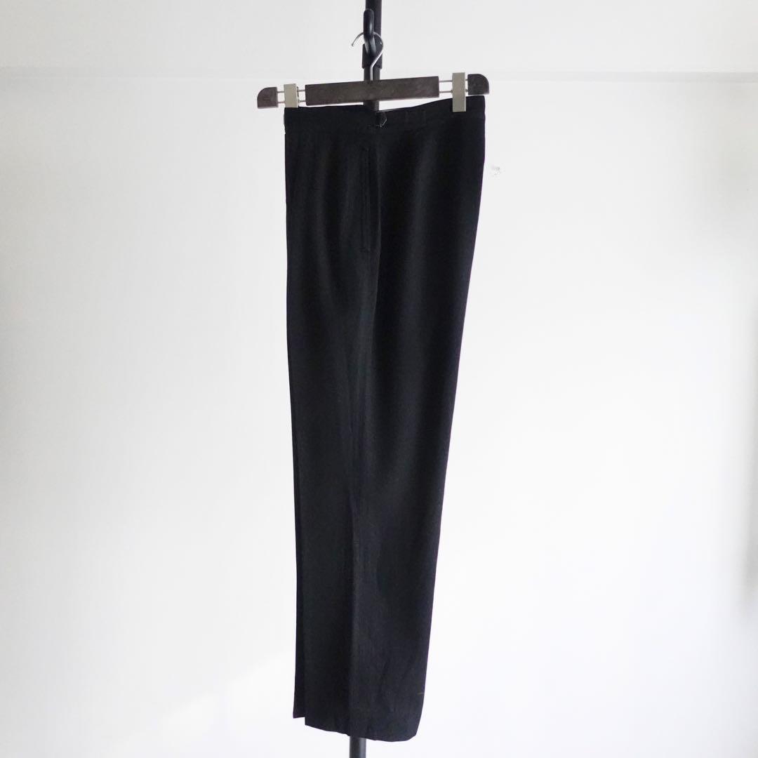 パンツ 1960s Vintage Black 2tuck Wide Trousers