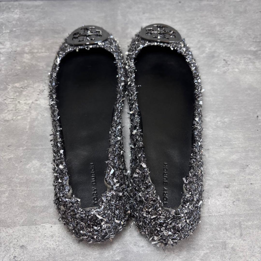 【完売品！未使用級】トリーバーチ バレエシューズ ミニー トラベル　ツイード