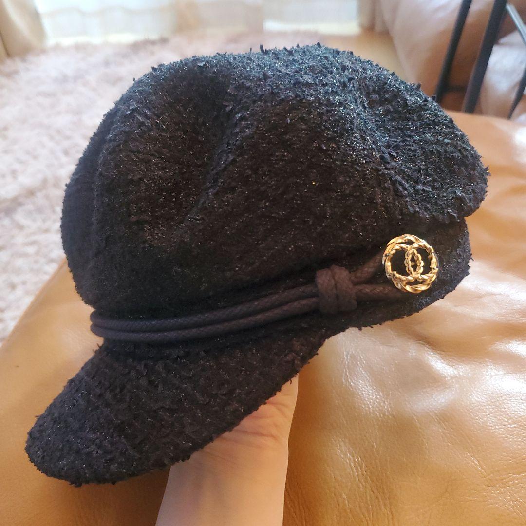 美品　CHANEL　　ツイードキャスケット