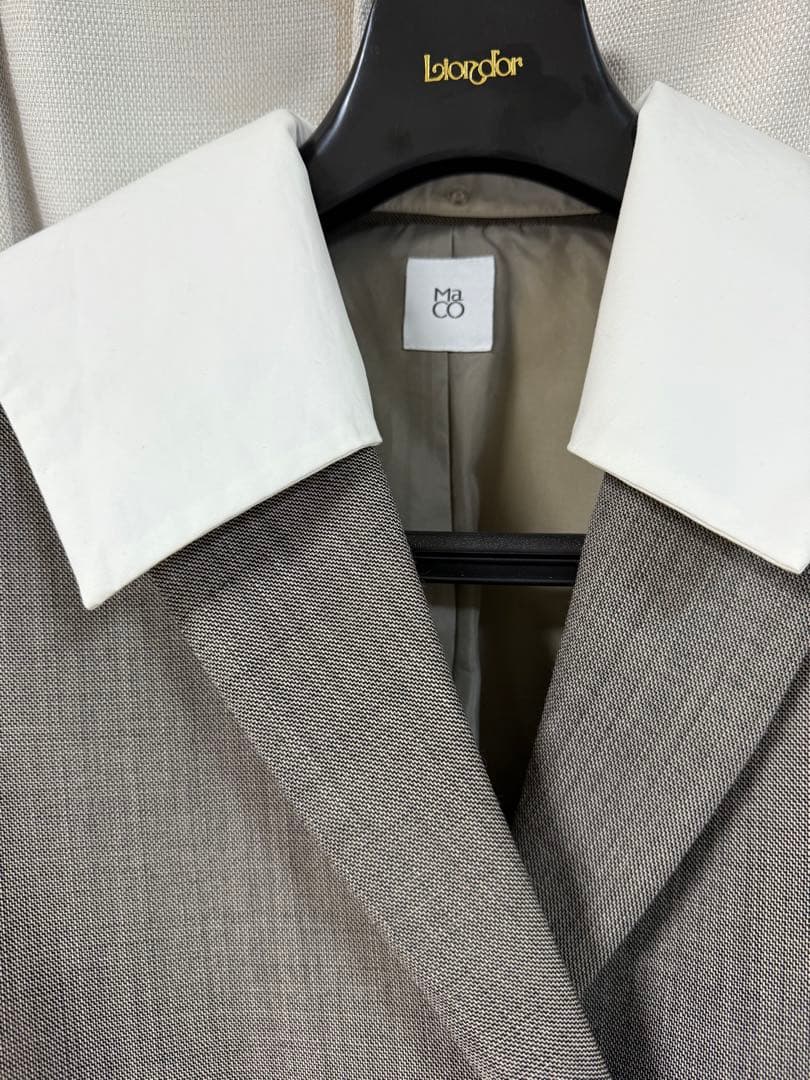 【MaCO 】セーラーカラー テーラードジャケット つけ襟 オーバーサイズ