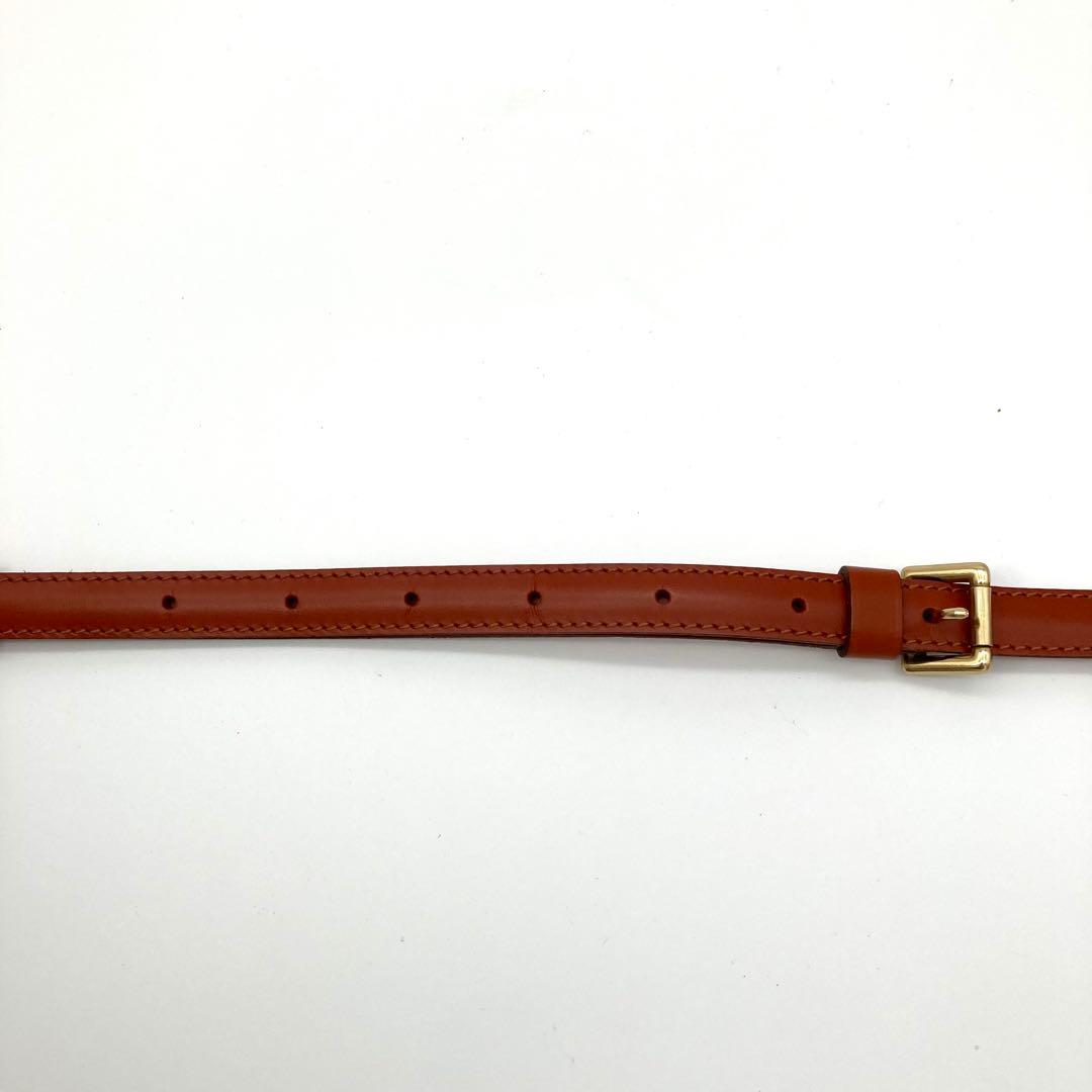 美品 ルイヴィトン ショルダーストラップ ベルト 肩紐 エピ レザー 赤茶 本革