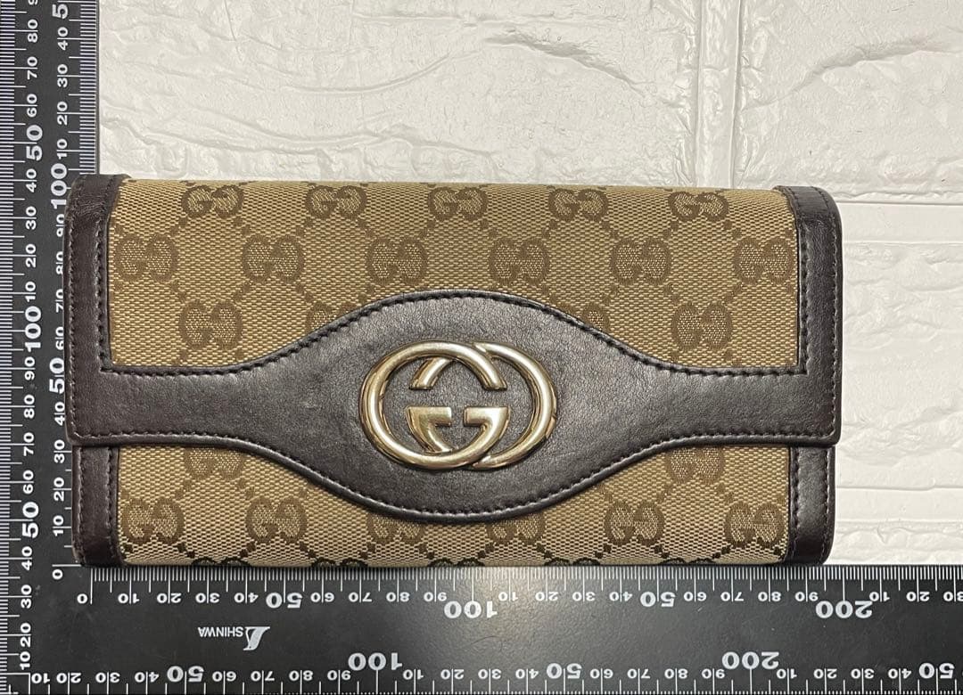 GUCCI グッチ GGキャンバス インターロッキング　長財布　❤︎