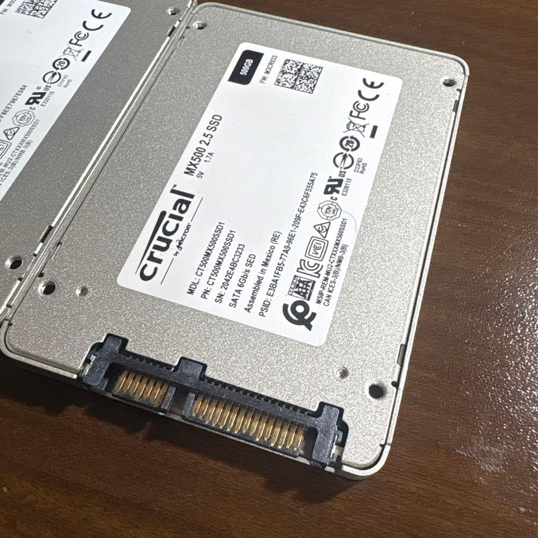 Crucial MX500 500GB SATA SSD 3個セット 現状品