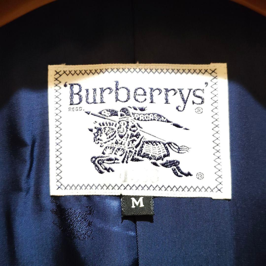 Burberrys バーバリー 希少 ロゴボタン ダブル 紺ブレ ジャケット M