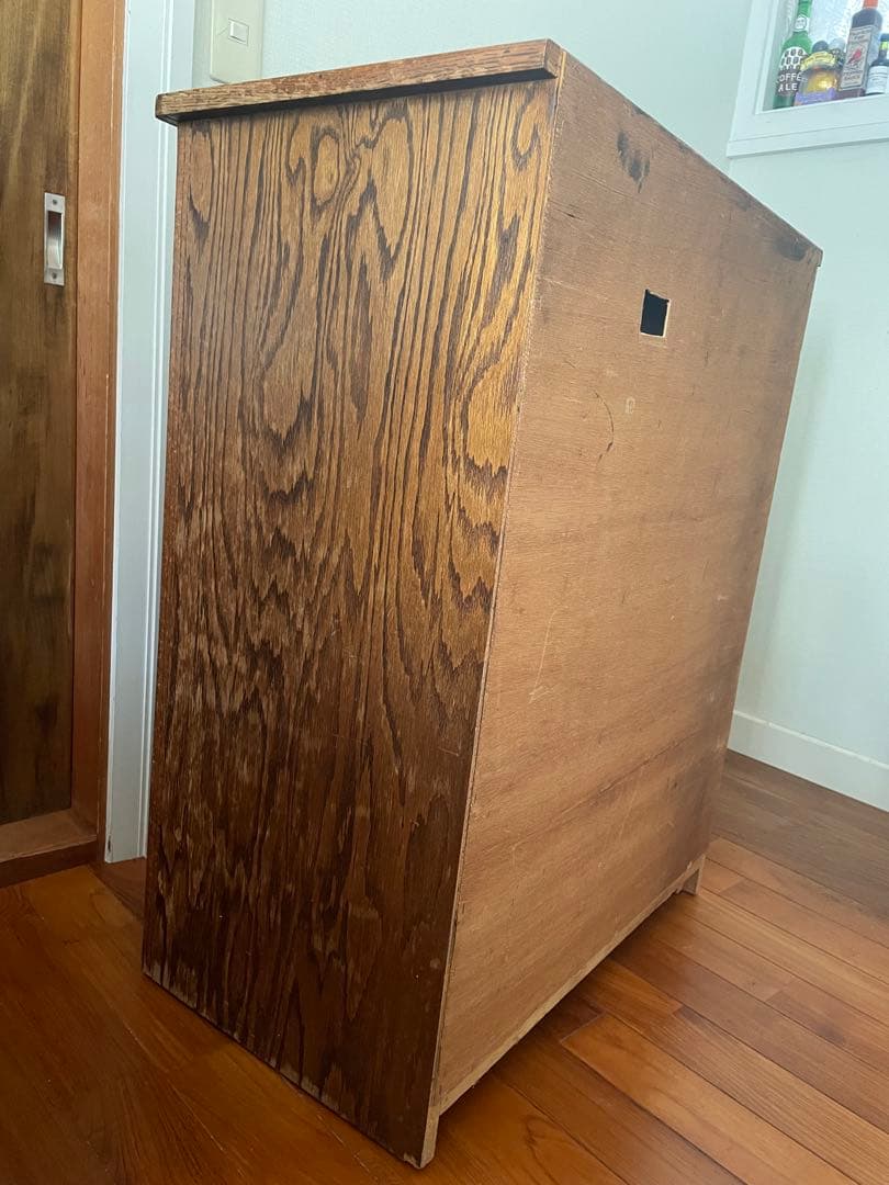 木製クラシックキャビネット 引き出し付き ステンドグラス