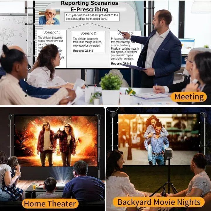 プロジェクタースクリーン スタンド付き 120インチ　16:9 4K HD