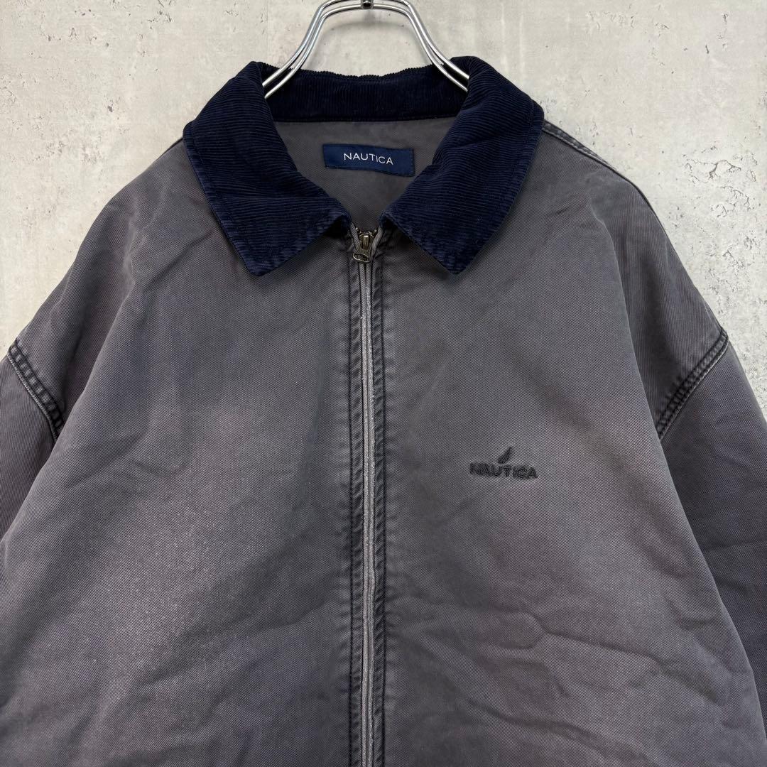 Qaz NAUTICA ガーメント ダイ チノ ジップ ブルゾン ダック