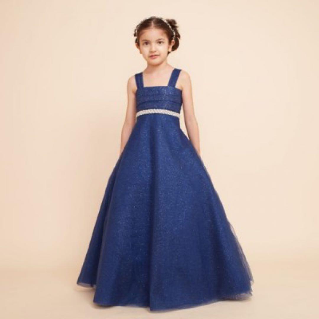 ANNABELLE アナベル　ネイビーグリッターキッズドレス　100〜130