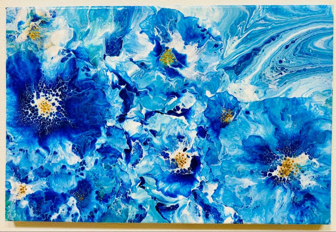 原画　アクリル画　作品名: 【 蒼の聖花 -Ao no Seika- 】