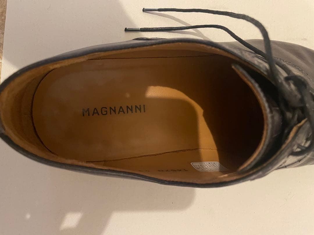 【MAGNANNI】革靴 レザー クロコ 型押し メダリオン 高級 紳士 上品