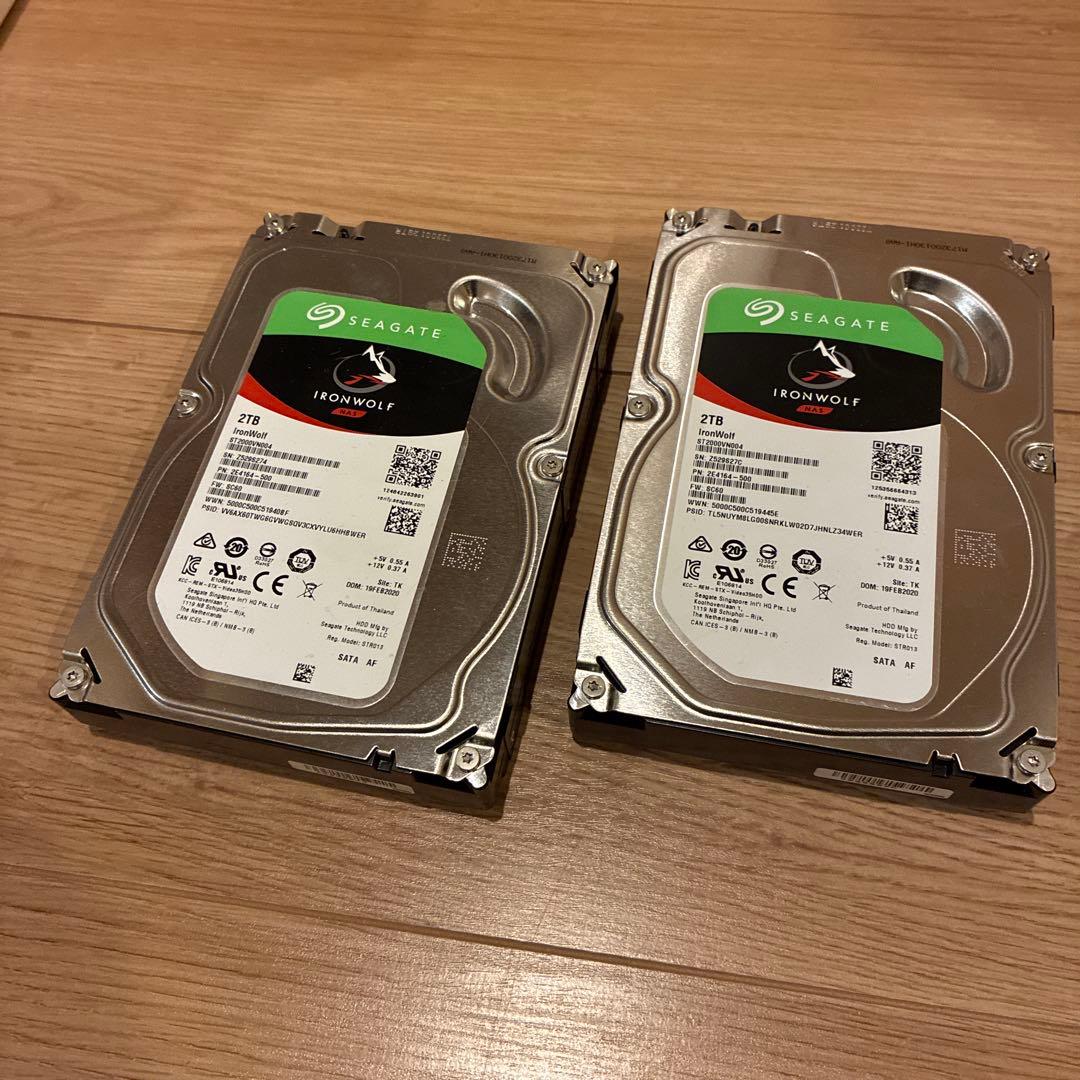2個セット Seagate IronWolf 2TB HDD Synology用