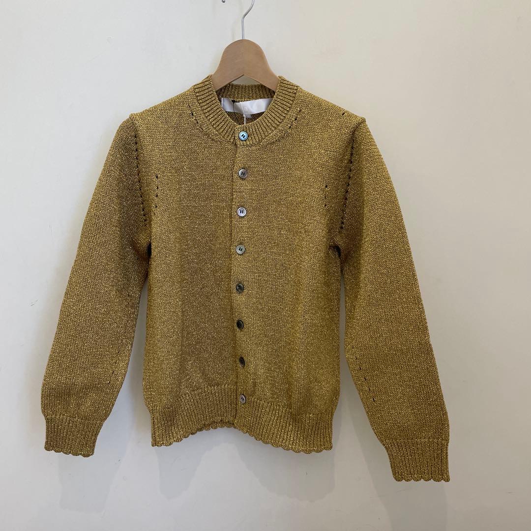 ゴールド ニット カーディガン 長袖　新品元値60500円