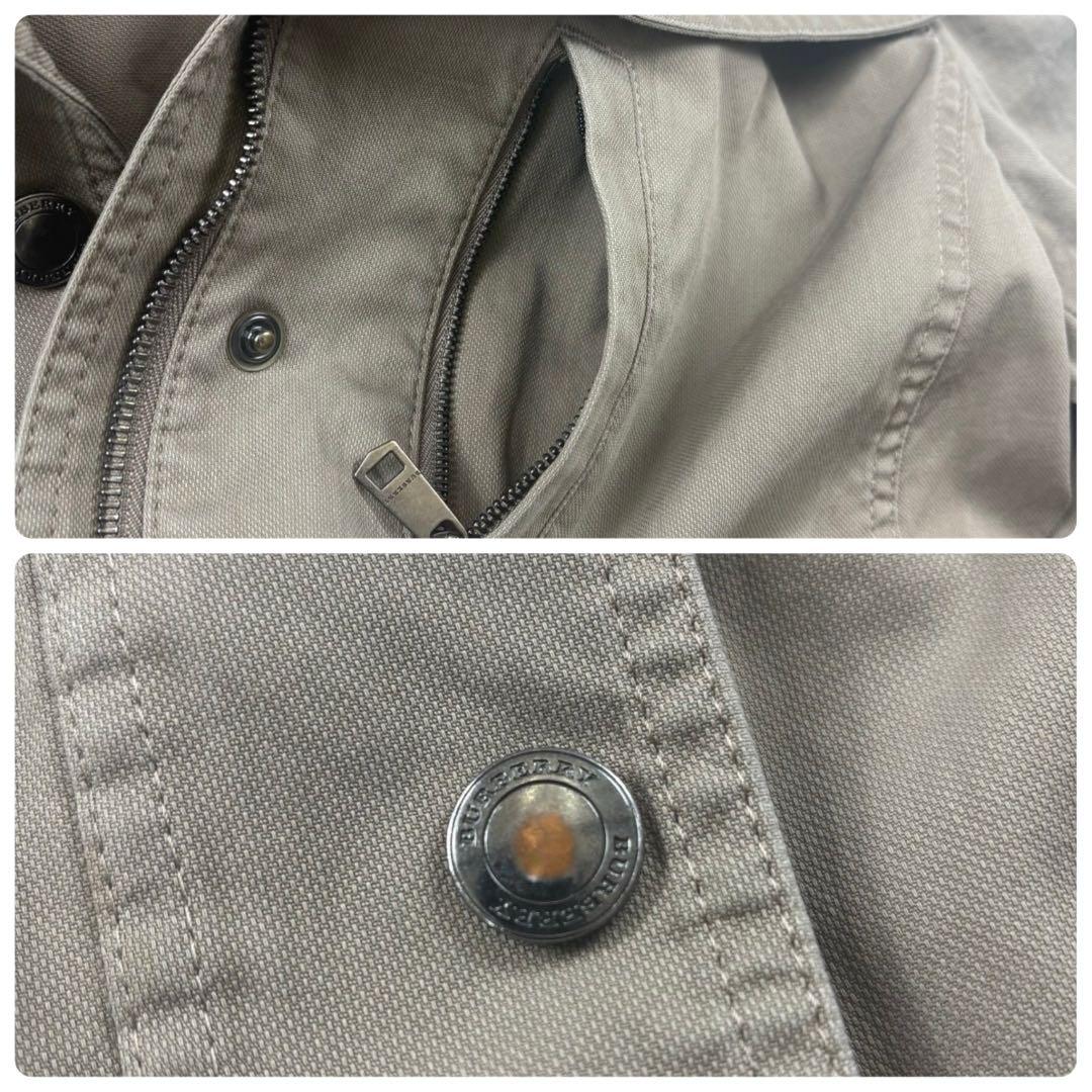 バーバリー ロンドン コットン リネン スタンドカラー ジャケット ライトコート