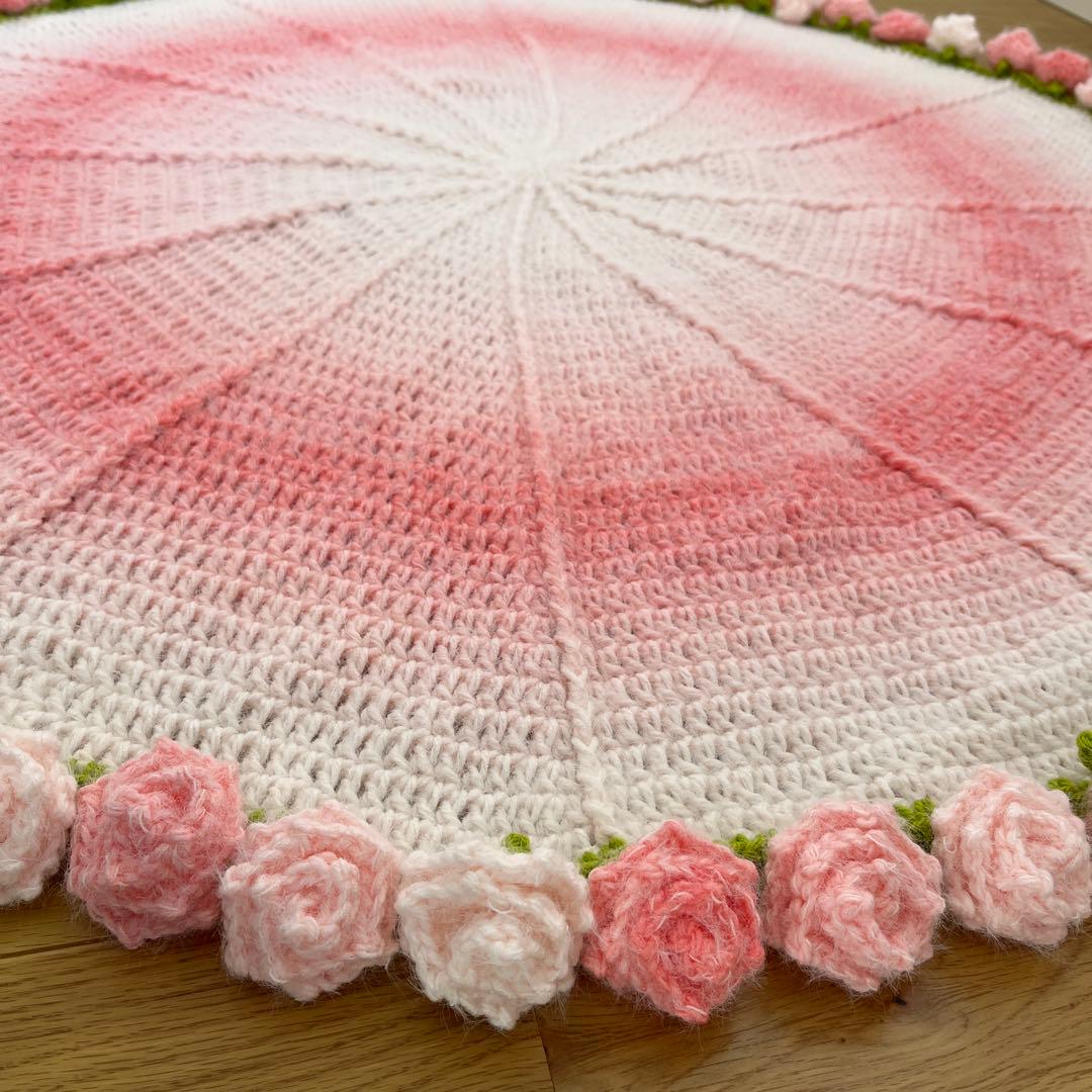 薔薇　花束　104cm ブーケブランケット　ピンクモヘア