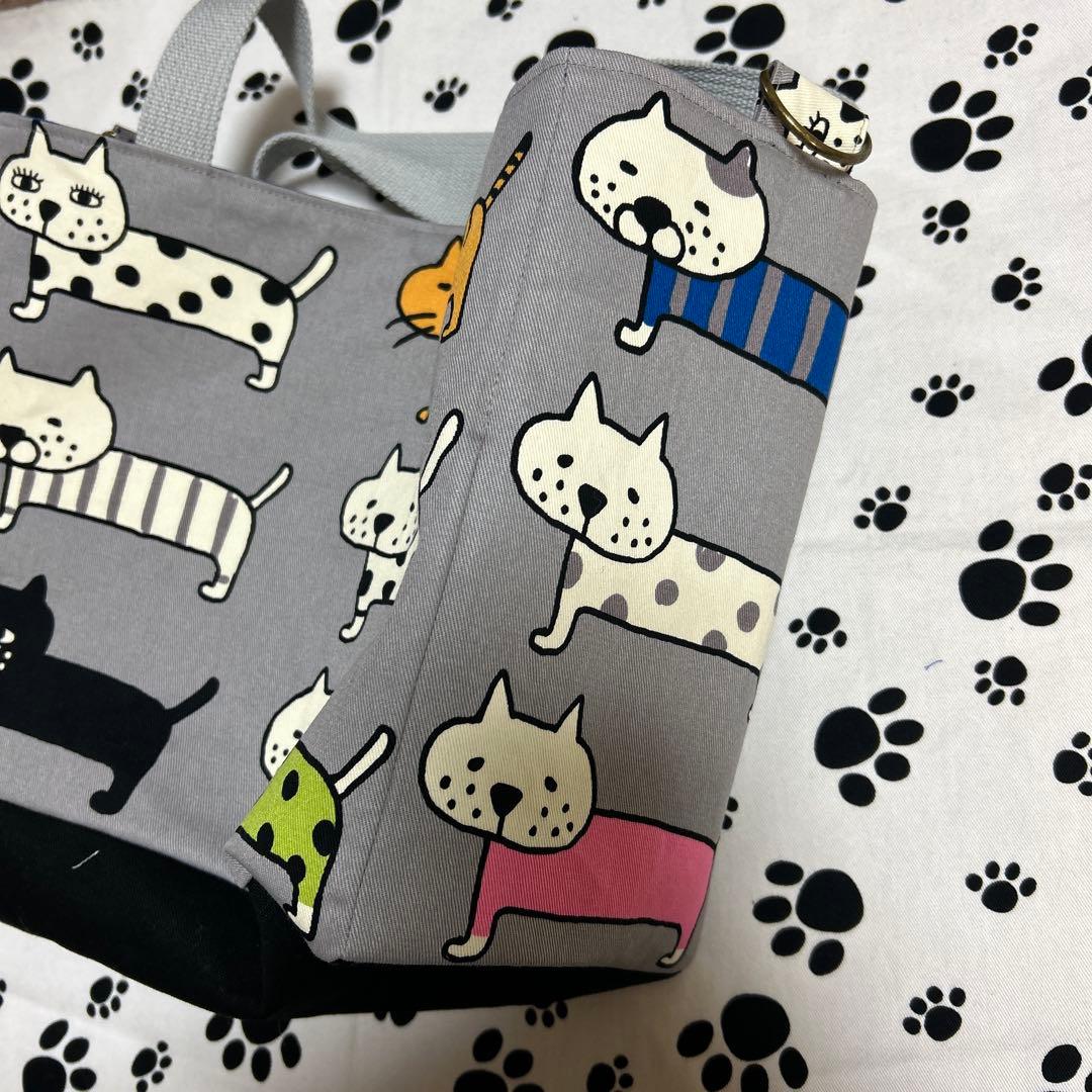 スクエアトートバッグ2点、デカネコちゃん