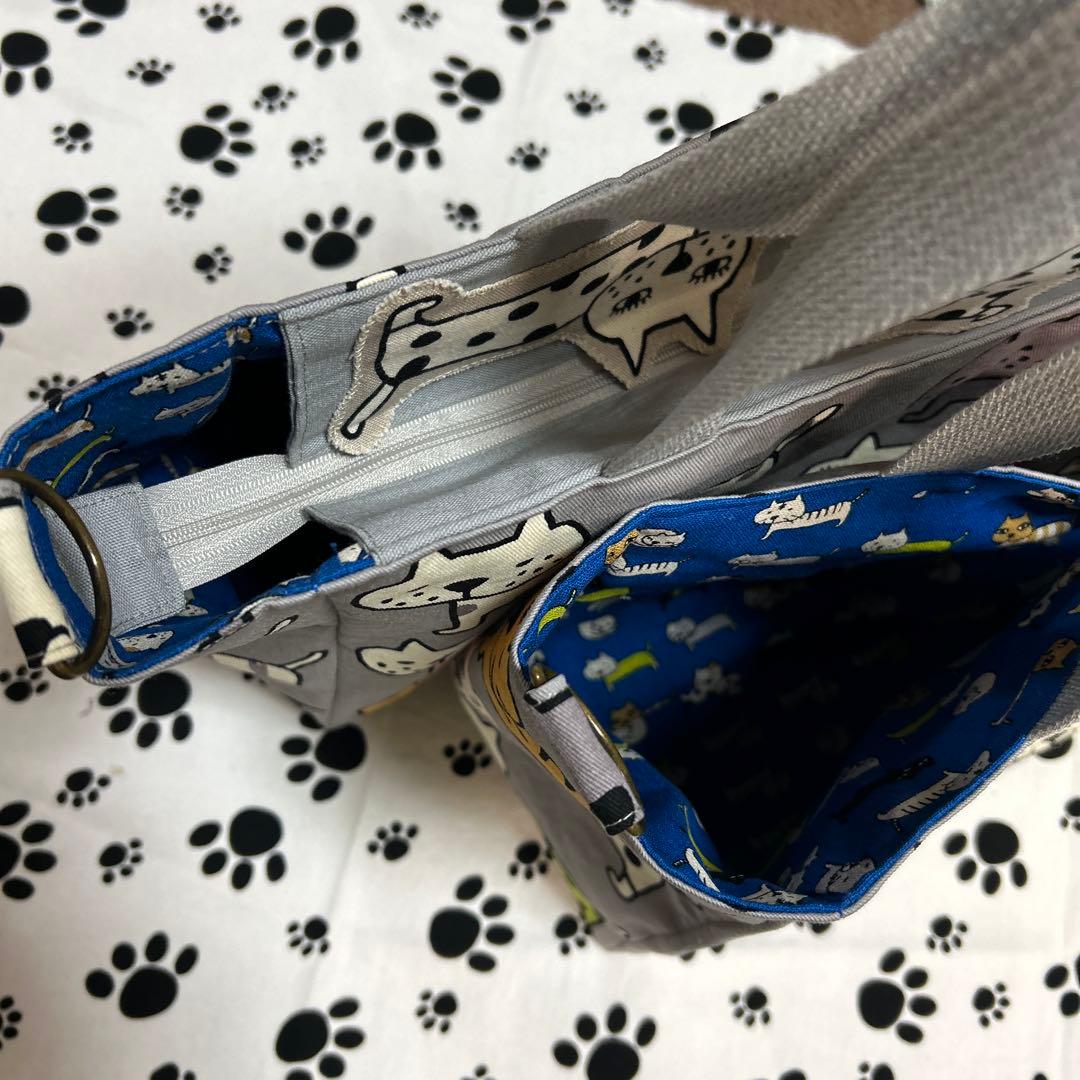 スクエアトートバッグ2点、デカネコちゃん