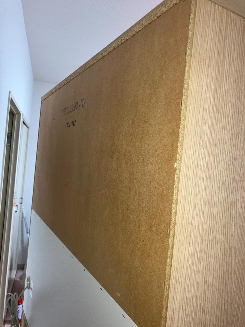 【ニトリ】食器棚 ナチュラル 幅105㎝　磨りガラス扉＆引き出し収納付き 美品