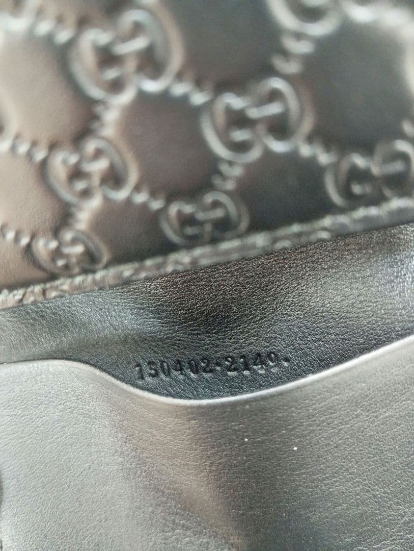 ほぼ未使用　GUCCI マイクロGG ブラックレザー キーケース 150402