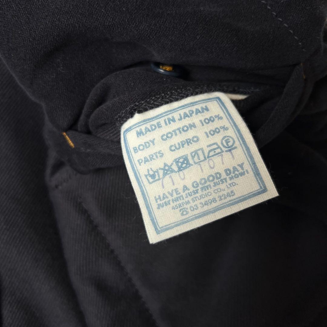 45R コットン フランネル の アニー フォーピー ジャケット ネイビー