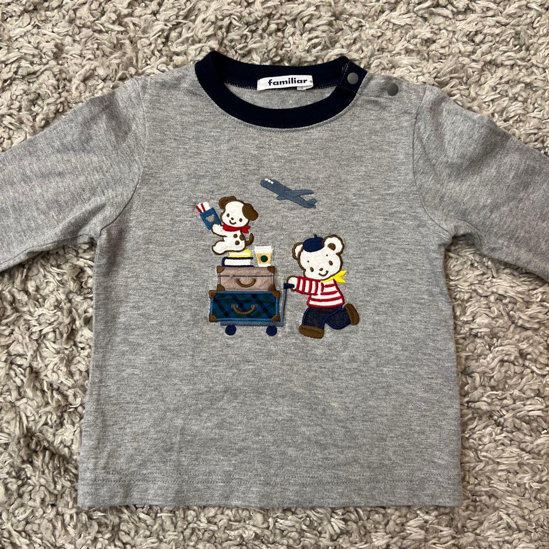 familiar 90cm 長袖トップスセット