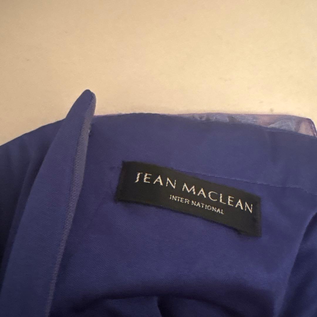 最終値下げ JEANMACLEAN/ジャンマクレーン 青刺繍ノースリーブドレス