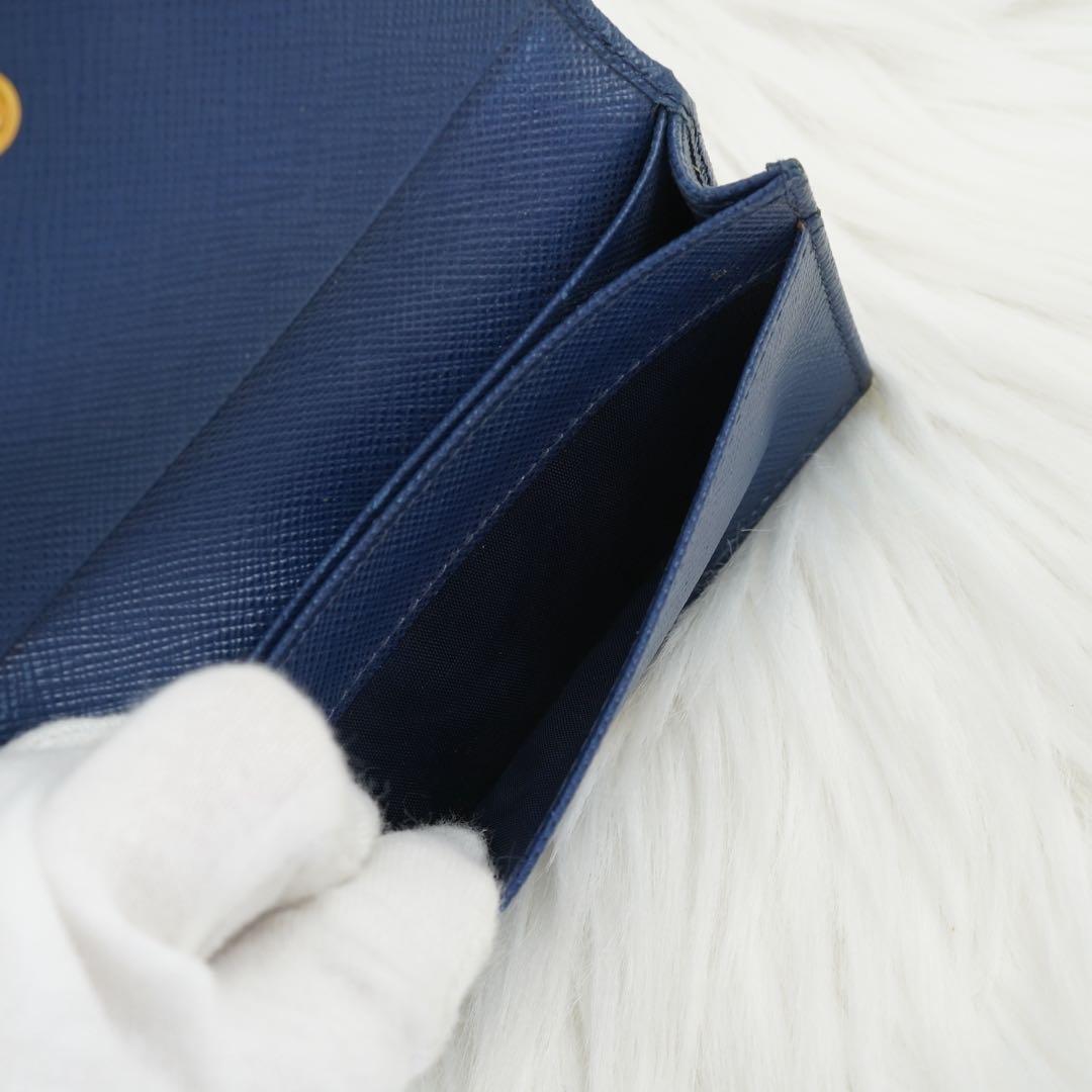 極美品　箱・カード付き　PRADA プラダ　名刺入れ　サフィアーノ　リボン