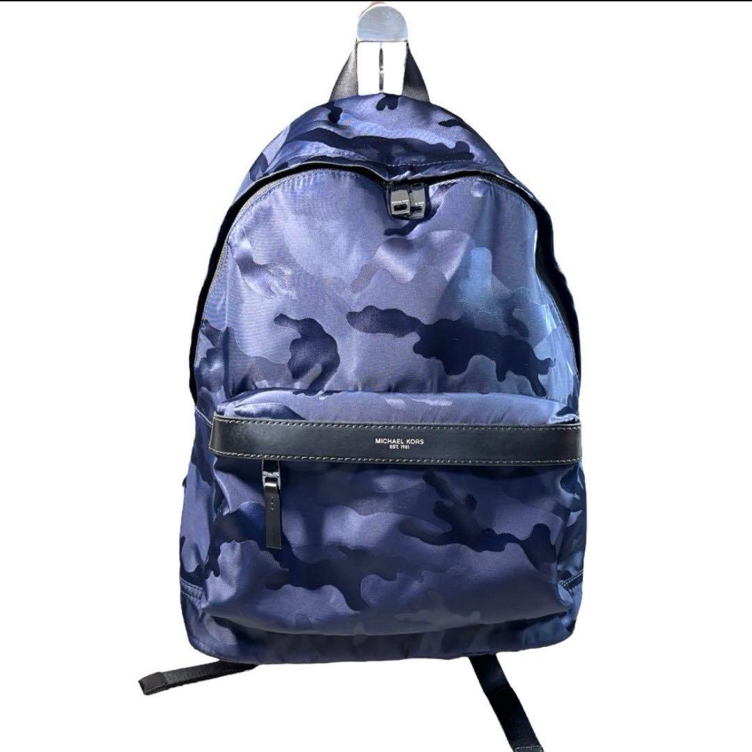 【美品】MICHAEL KORS メンズ カモフラ柄 迷彩 ナイロン リュック