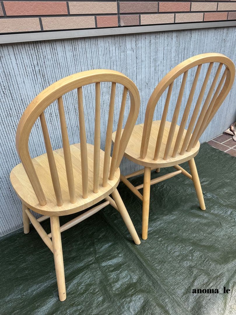【ダイニングチェア】木製　スティックバック　ウィンザーチェア　ナフコ　インテリア