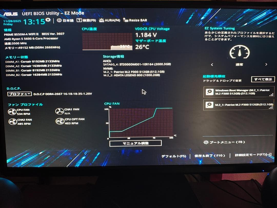 ASUS PRIME B550M-A WIFI II マザーボード 中古