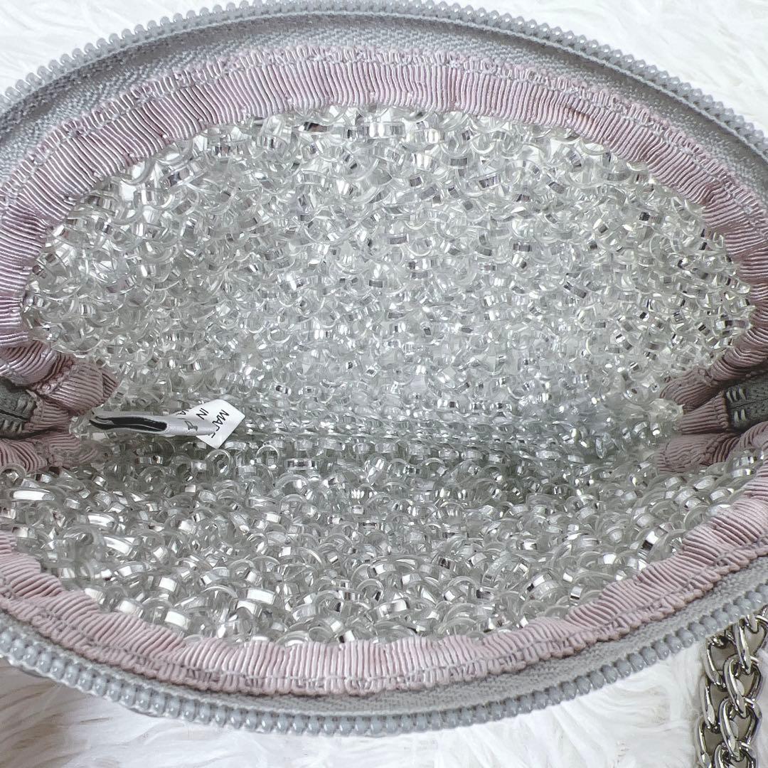 アンテプリマ ミニショルダーバッグ ポーチ シルバー チェーン 2WAY