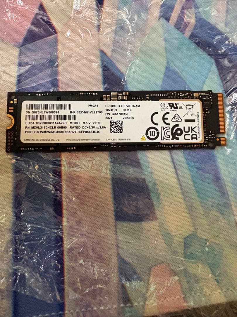 o*9様 Samsung SSD 1TB ジャンク