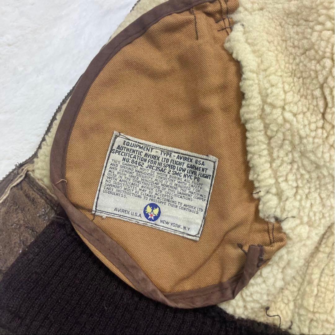 AVIREX TYPE B-6 ムートン ボア 肉厚 フライトジャケット 32