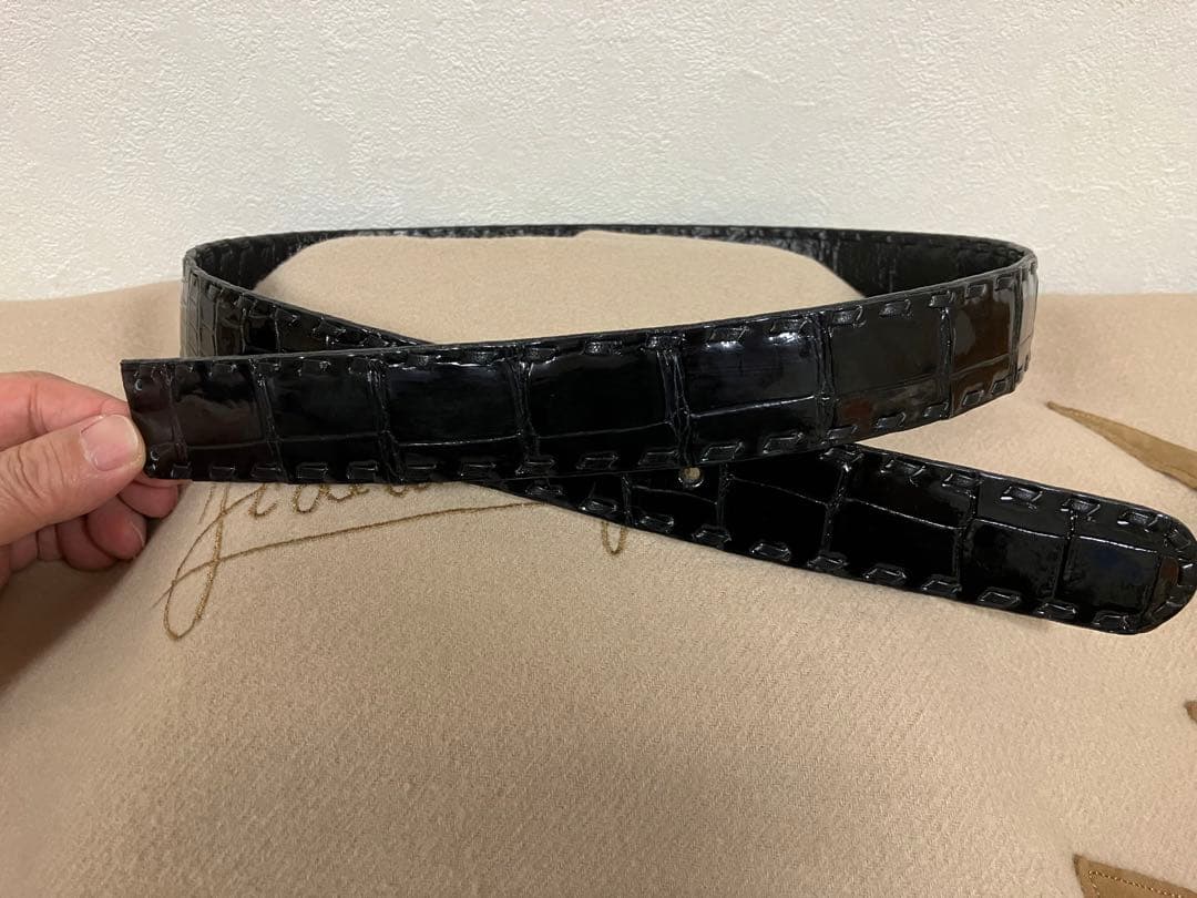 クロコダイル艶あり バックルなし