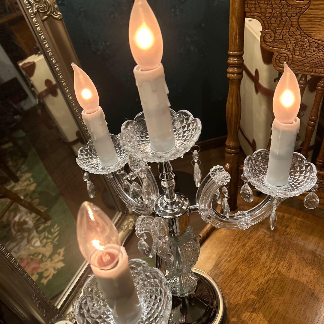 アンティークライト　タッチセンサーライト5灯　キャンドル型ライト　シャンデリア