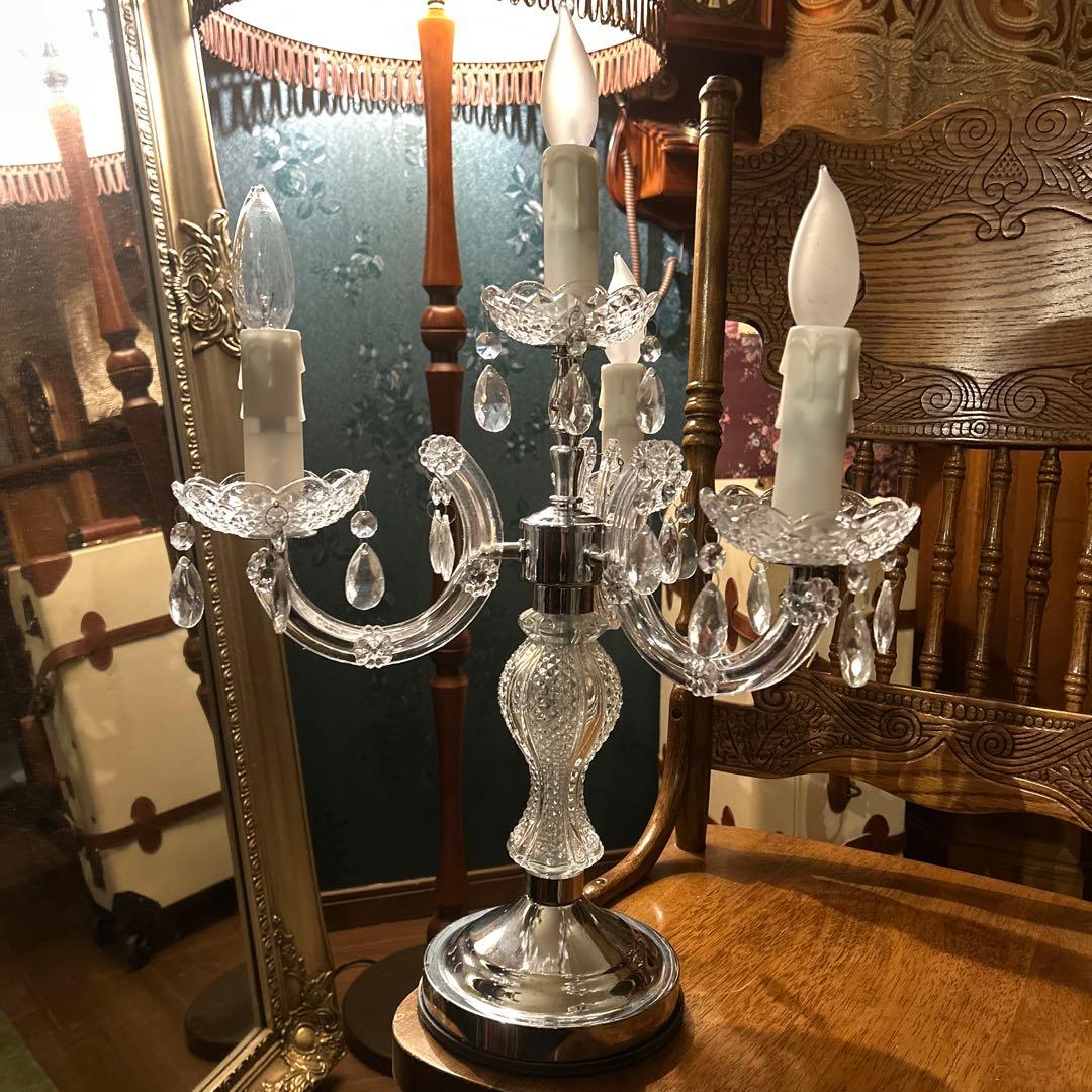 アンティークライト　タッチセンサーライト5灯　キャンドル型ライト　シャンデリア