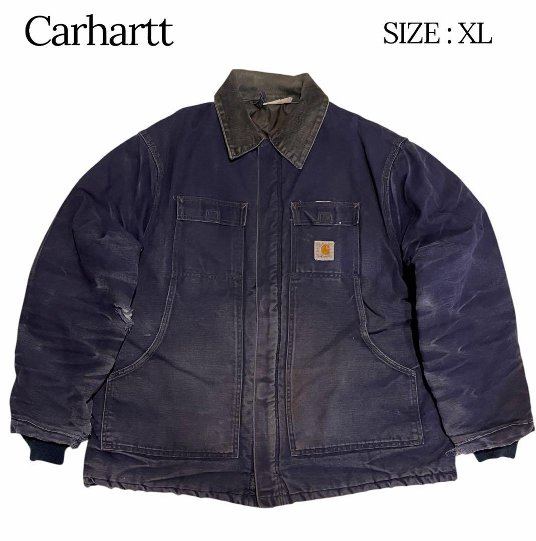 carhartt カーハートトラディショナルコート 鬼フェードネイビー XL相当