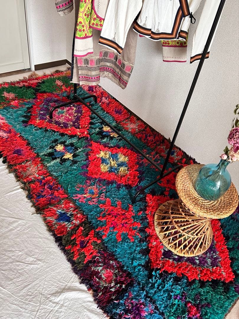 クリスマス限定価格‼️モロッコラグボシャルウィットヴィンテージラグ大判