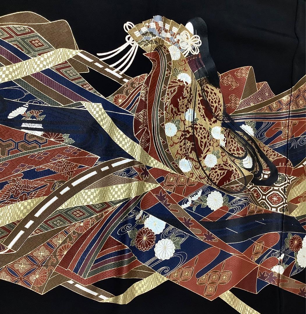 正絹黒留袖　作家物　中国三大刺繍　蘇州刺繍　⑦( 訪問着、紬、袋帯なども出品)