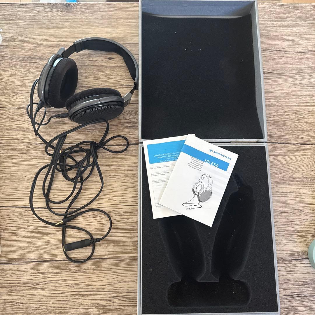 HD650 ゼンハイザー ヘッドホン 【ヘッドホン本体は綺麗だと思います】