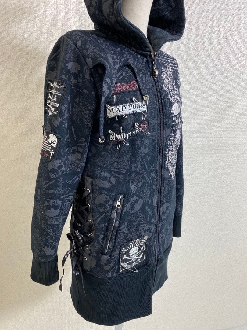 MAD PANKS 猫耳 ロングパーカー 平成