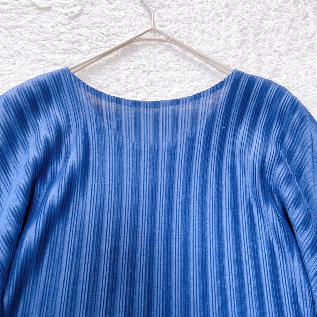 プリーツプリーズ　イッセイミヤケ 総柄　カットソー　L