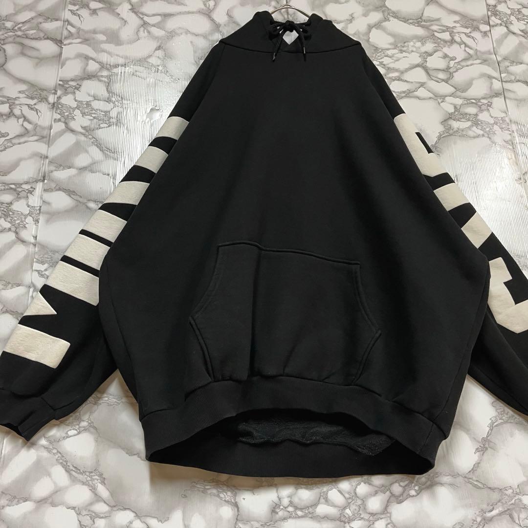 一点物 ビッグサイズ　mirror9 フーディー　アームビッグロゴグラフィック